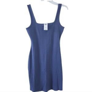 NEW Hollister Ribbed Mini Tank Dress Medium Blue-Gray, Summer Dress, Casual